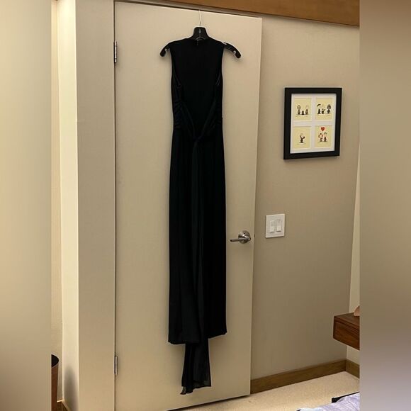 Vera Wang Vintage Black Tie Dress - Picture 4 of 8